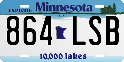 MN license plate 864LSB
