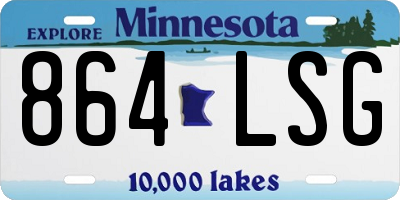 MN license plate 864LSG