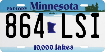 MN license plate 864LSI
