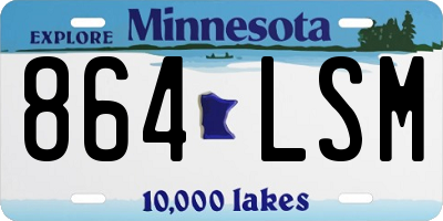 MN license plate 864LSM