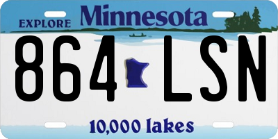 MN license plate 864LSN