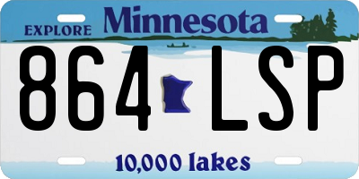 MN license plate 864LSP