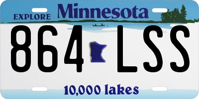 MN license plate 864LSS
