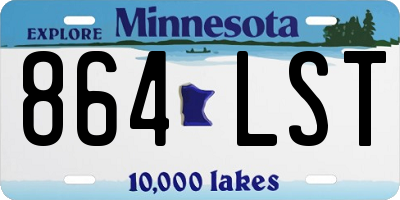 MN license plate 864LST