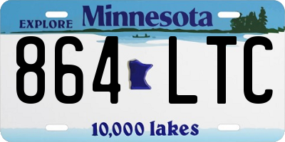 MN license plate 864LTC
