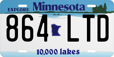 MN license plate 864LTD