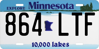 MN license plate 864LTF