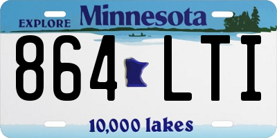 MN license plate 864LTI