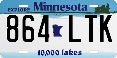 MN license plate 864LTK