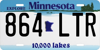 MN license plate 864LTR