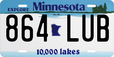 MN license plate 864LUB