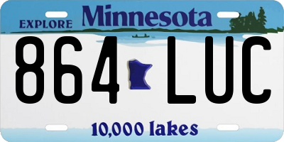 MN license plate 864LUC