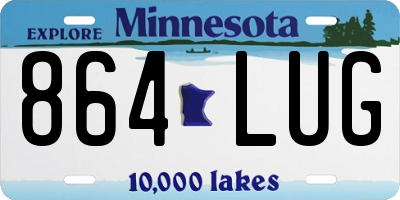 MN license plate 864LUG