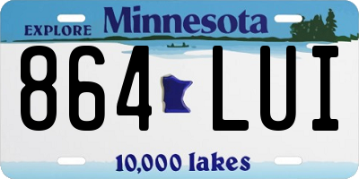 MN license plate 864LUI