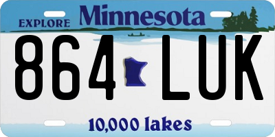 MN license plate 864LUK