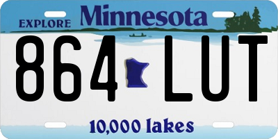 MN license plate 864LUT
