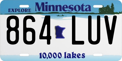 MN license plate 864LUV
