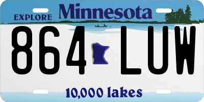 MN license plate 864LUW