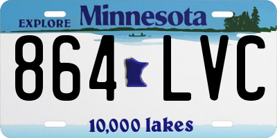MN license plate 864LVC