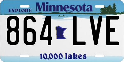 MN license plate 864LVE