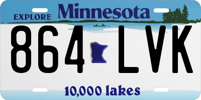 MN license plate 864LVK