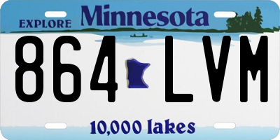 MN license plate 864LVM
