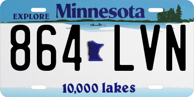 MN license plate 864LVN
