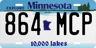 MN license plate 864MCP