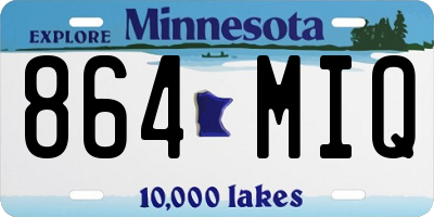MN license plate 864MIQ
