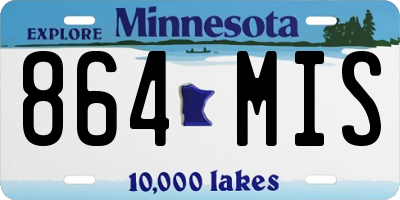 MN license plate 864MIS