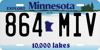 MN license plate 864MIV