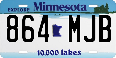 MN license plate 864MJB