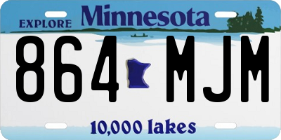 MN license plate 864MJM