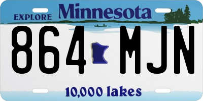 MN license plate 864MJN