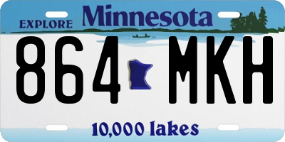 MN license plate 864MKH