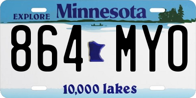 MN license plate 864MYO