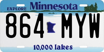 MN license plate 864MYW
