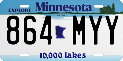 MN license plate 864MYY