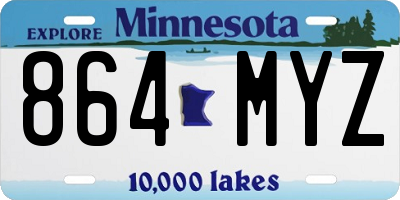 MN license plate 864MYZ