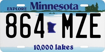 MN license plate 864MZE