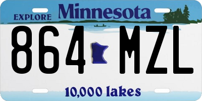 MN license plate 864MZL