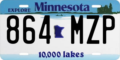 MN license plate 864MZP