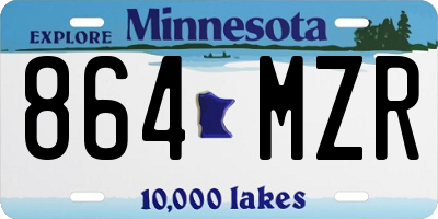 MN license plate 864MZR