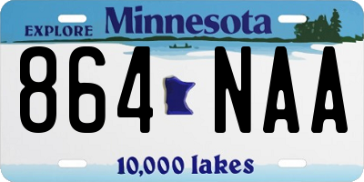MN license plate 864NAA