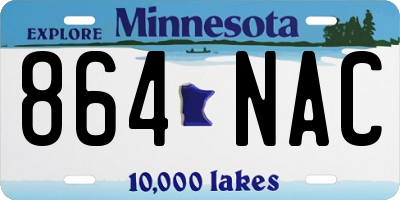 MN license plate 864NAC