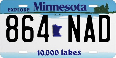 MN license plate 864NAD