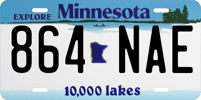 MN license plate 864NAE