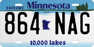 MN license plate 864NAG