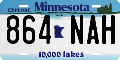 MN license plate 864NAH
