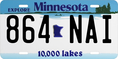 MN license plate 864NAI